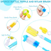 Silicone Baby Milk Bottle Cleaning Brush (Light Blue)